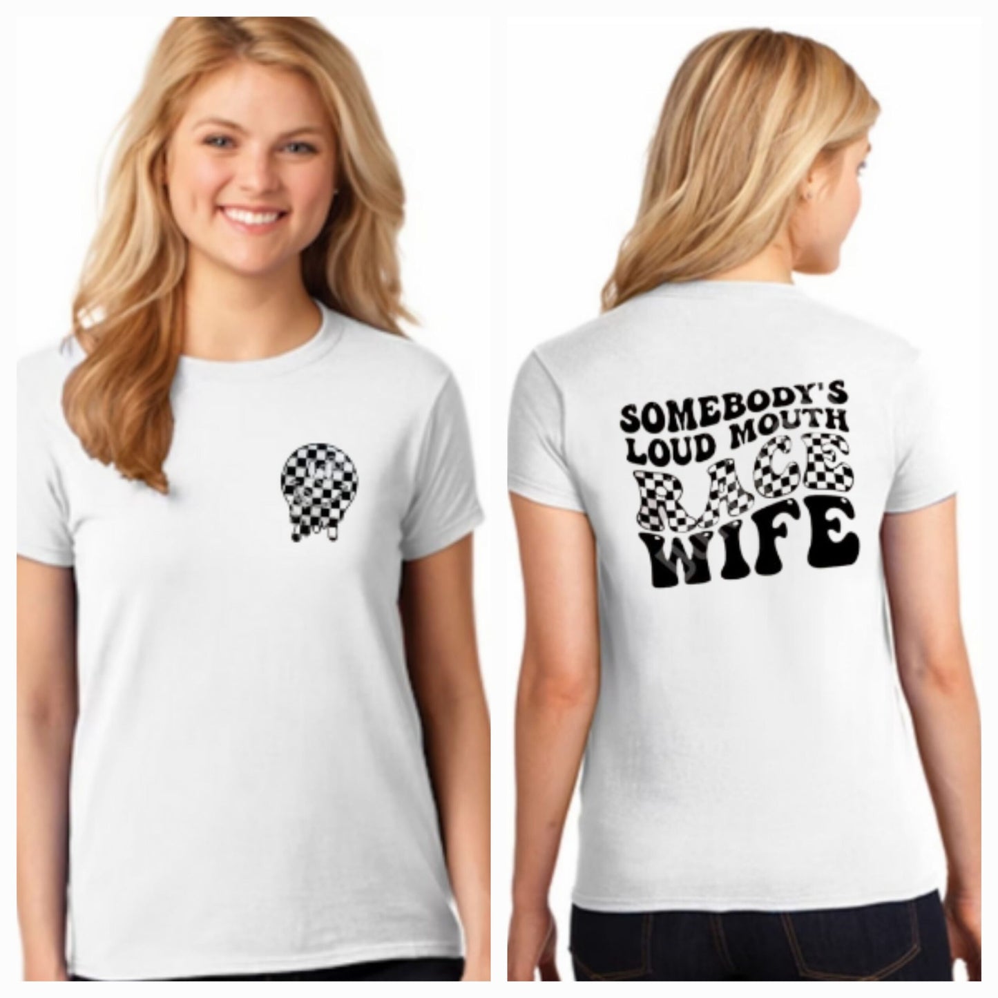 "Somebody's Loud Mouth Race Wife" Graphic Tee image 0