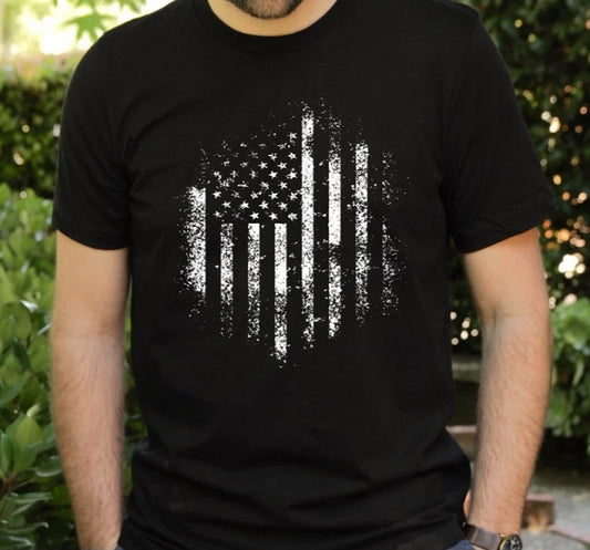 "Grunge Flag" Graphic Tee image 0