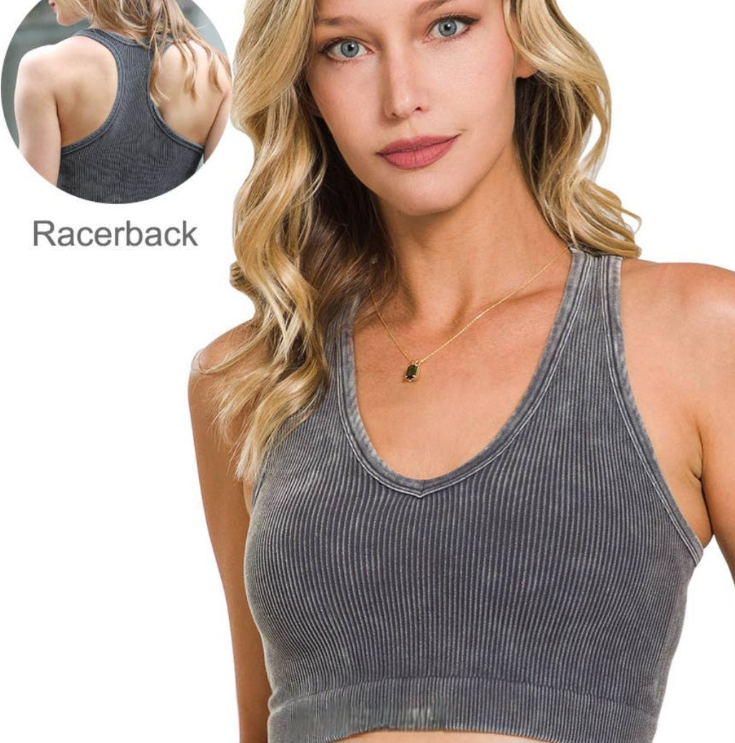 Crop Tank Top Ash Gray image 0