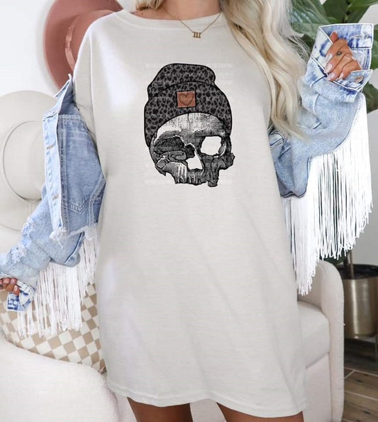 "Skull With Beanie" Graphic Tee image 0