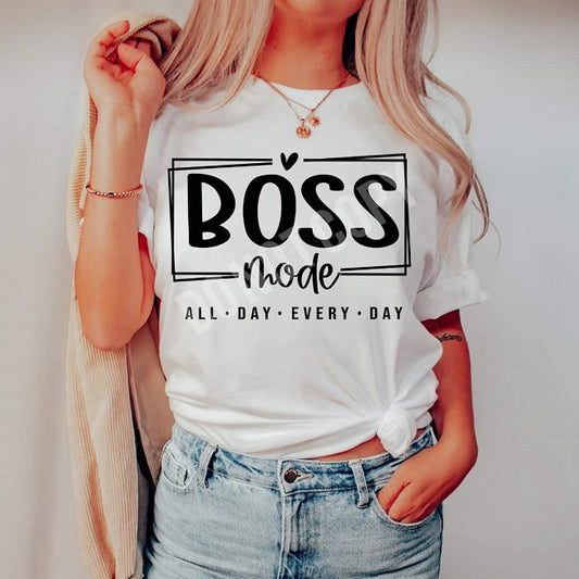 "Boss Mode All Day Every Day" Graphic Tee image 0